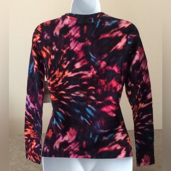🆕🔥JUICY COUTURE TYE DYE SWIRL SUPER FREAKING CUTE MULTI COLORED CREW LONGSLEEV - Picture 4 of 6